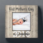 First  Mother's Day Grandma Custom Photo Plaque<br><div class="desc">A personalized keepsake to celebrate grandma on mother's day featuring your favorite photo</div>