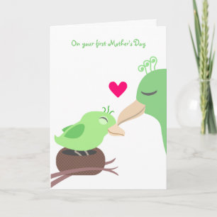 First Mother's Day - Green Birds Card