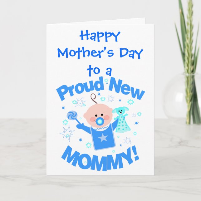 First Mother's Day Greeting Card (baby boy) (Front)