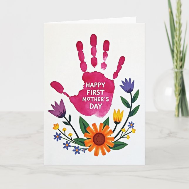 First Mothers Day Handprint Card (Front)