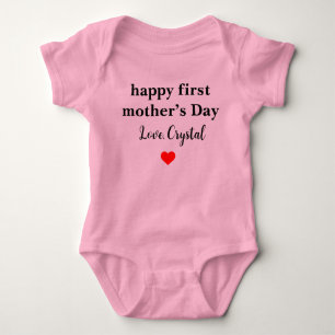 First Mother's Day Happy 1st Mom Baby Bodysuit