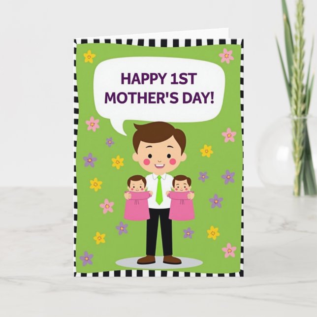 First Mothers Day Joyful Art Card (Front)
