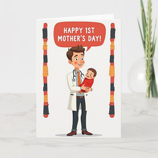 First Mothers Day Joyful Baby Card (Front)