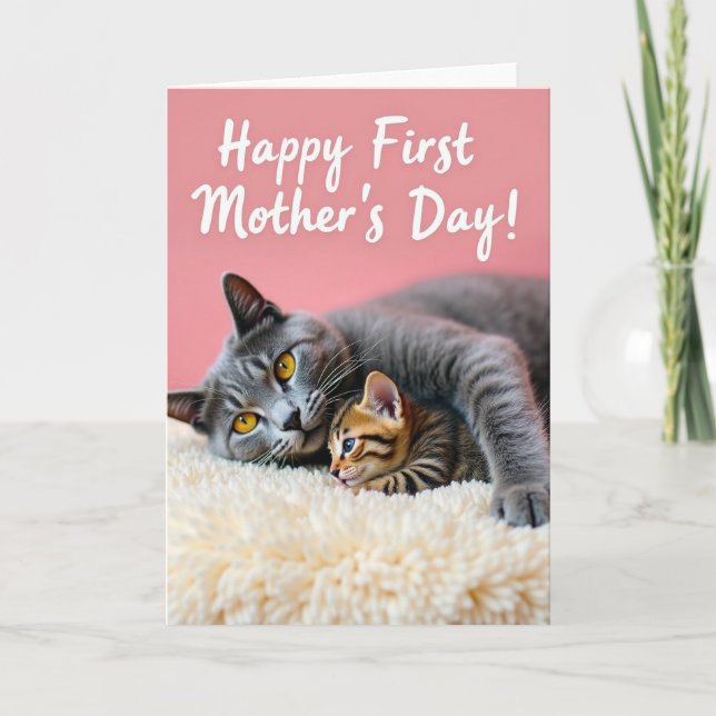 First Mothers Day Kitten Card (Front)