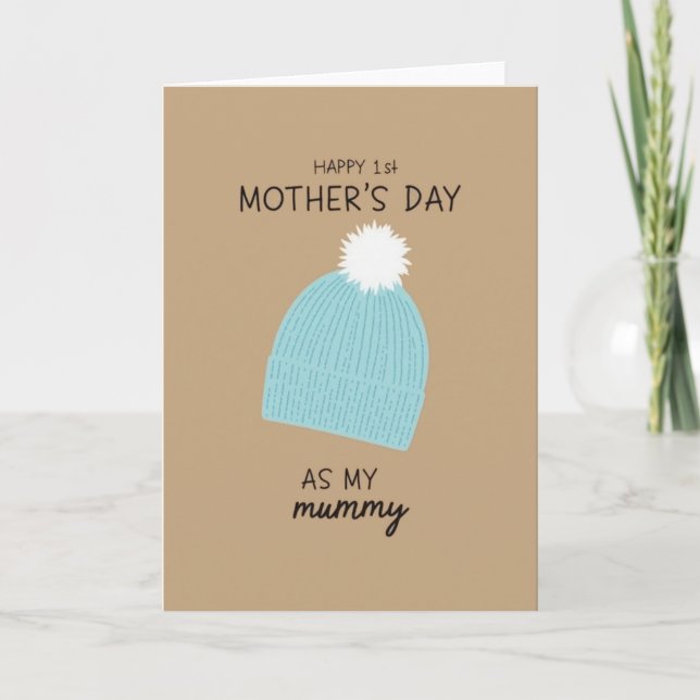 First Mothers Day Knit Cap Card (Front)