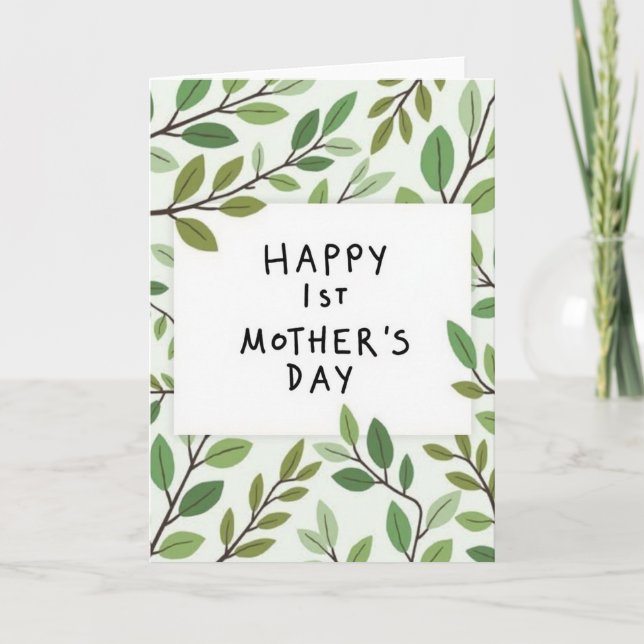 First Mothers Day Leafy Card (Front)