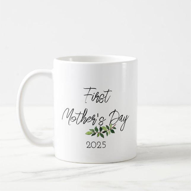 First Mothers Day Love Personalized Coffee Mug (Left)