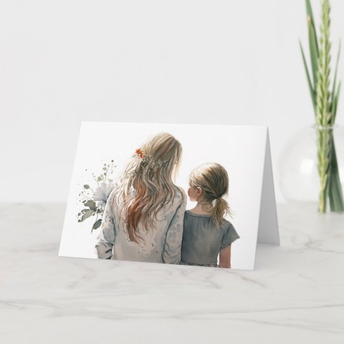 First Mothers Day Mom and Daughter Card