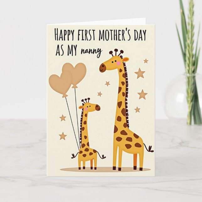 First Mothers Day Nanny Art Card (Front)