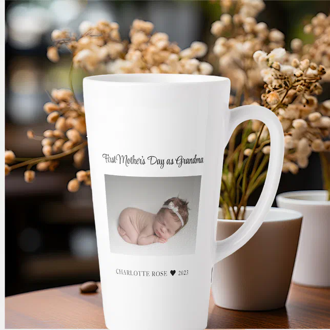 New Mimi Mug Floral Personalized New Mimi Coffee Mug, Mimi Est Mug Promoted to Mimi Grandparents Gift Flower Grandma to Be Baby Announcement