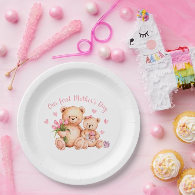 First Mothers Day Paper Plates (Party)