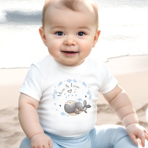 First Mothers Day Personalized Name Boy Baby T_Shirt