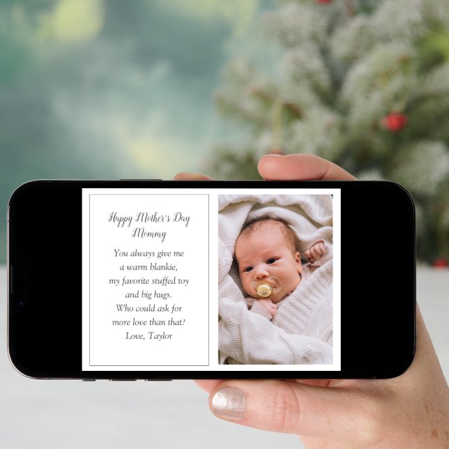 First Mother's Day Photo Card From Baby (Front Digital)