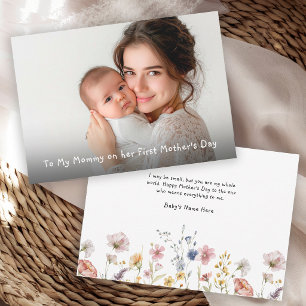 First Mother's Day Photo Card from Baby