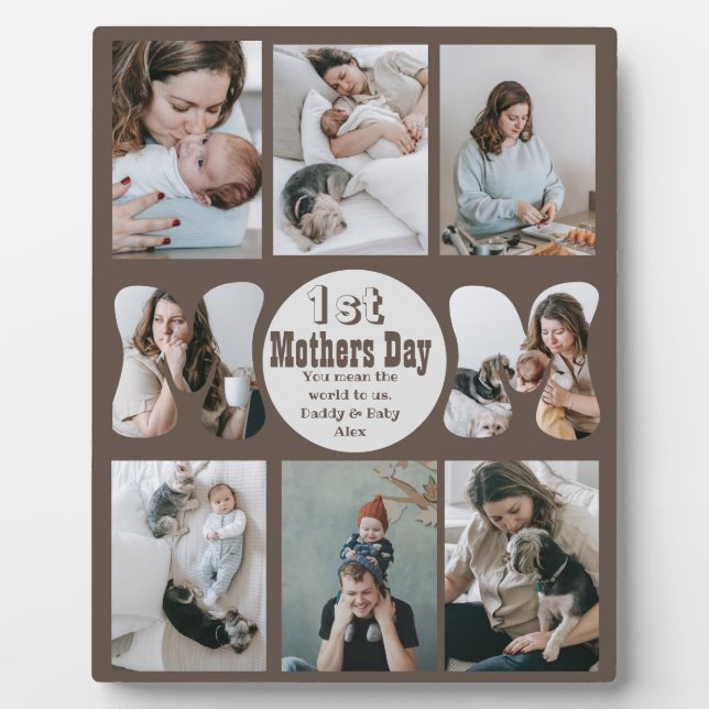 First mother's Day Photo Collage Plaque (Front)