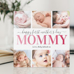 First Mother's Day Photo Collage Plaque<br><div class="desc">Elegant 1st mothers day picture plaque featuring the saying "happy first mother's day mommy",  6 photos for you to replace with your own,  and the childs name.</div>