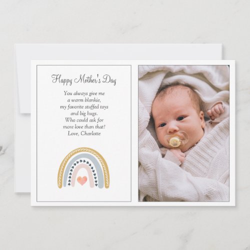 First Mothers Day Photo  Holiday Card