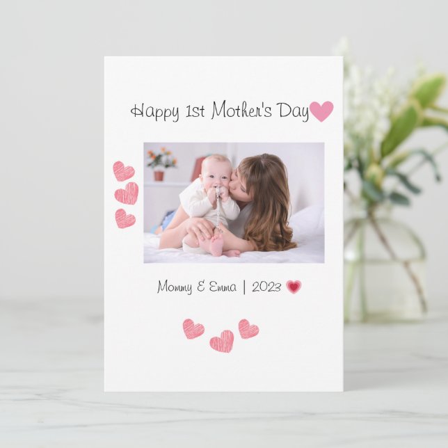 First Mother's Day Photo Thank You Card (Standing Front)