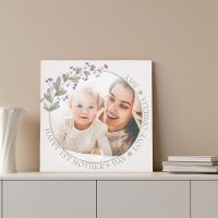 First Mothers Day Photo Wildflower Floral Frame Canvas Print