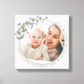 First Mothers Day Photo Wildflower Floral Frame Canvas Print (Front)