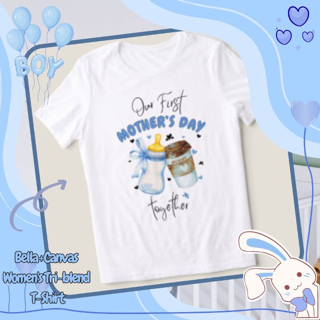 First Mothers Day Shirt 2025 /Blue Matching outfit (First Mother's Day Shirt 2025 / Blue Matching outfit, our first mothers shirt, new mommy gift, mothe)