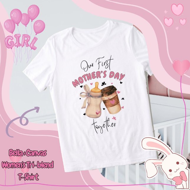 First Mother's Day Shirt 2025/Pink Matching outfit (First Mother's Day Shirt 2025 / Pink Matching outfit, our first mothers shirt, new mommy gift, mothe)