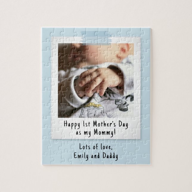 First Mother's Day Snapshot Style Photo Jigsaw Jigsaw Puzzle (Vertical)