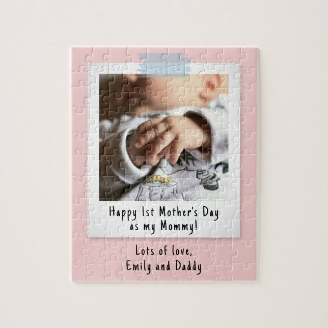 First Mother's Day Snapshot Style Photo Jigsaw Puzzle (Vertical)