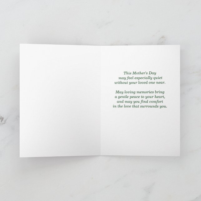 First Mothers Day Without Daughter Sympathy Card (Inside)