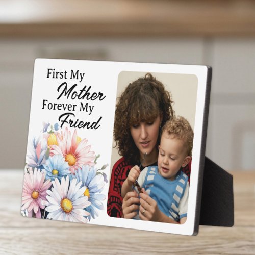 First my mother 1 photo flowers white plaque