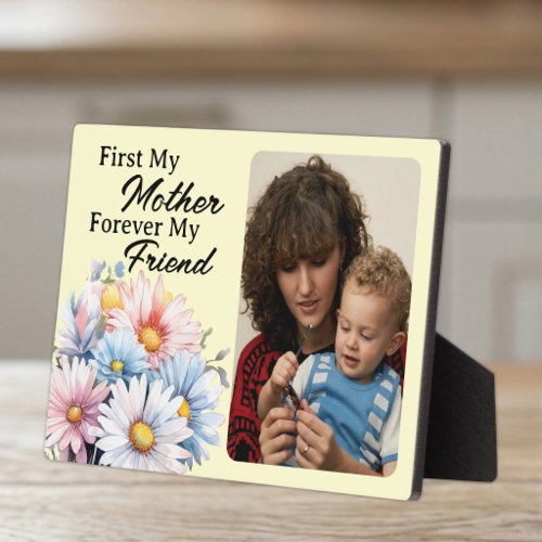 First my mother 1 photo flowers yellow plaque