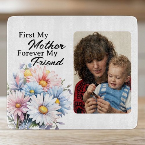 First my mother 1 photo white glass cutting board
