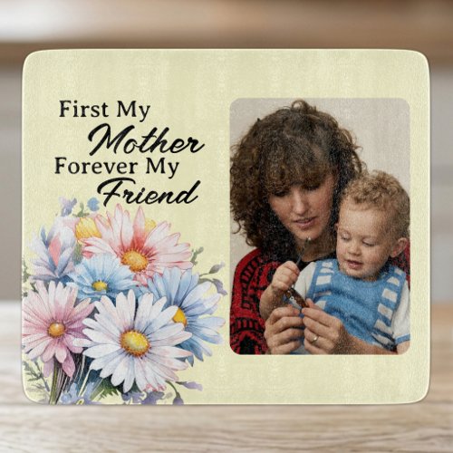 First my mother 1 photo yellow glass cutting board