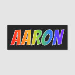 [ Thumbnail: First Name "Aaron": Fun Rainbow Coloring Name Tag ]