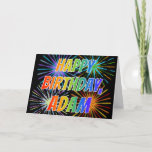 [ Thumbnail: First Name "Adam" Fun "Happy Birthday" Card ]
