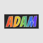 [ Thumbnail: First Name "Adam": Fun Rainbow Coloring Name Tag ]