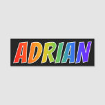 [ Thumbnail: First Name "Adrian": Fun Rainbow Coloring Name Tag ]
