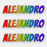 [ Thumbnail: First Name "Alejandro" W/ Fun Rainbow Coloring Sticker ]
