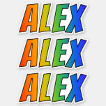 [ Thumbnail: First Name "Alex" W/ Fun Rainbow Coloring Sticker ]