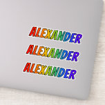 [ Thumbnail: First Name "Alexander" W/ Fun Rainbow Coloring Sticker ]