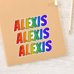 [ Thumbnail: First Name "Alexis" W/ Fun Rainbow Coloring Sticker ]