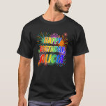 [ Thumbnail: First Name "Alicia", Fun "Happy Birthday" T-Shirt ]