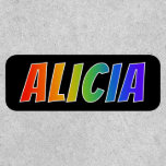 [ Thumbnail: First Name "Alicia" ~ Fun Rainbow Coloring ]
