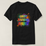 [ Thumbnail: First Name "Amber", Fun "Happy Birthday" T-Shirt ]