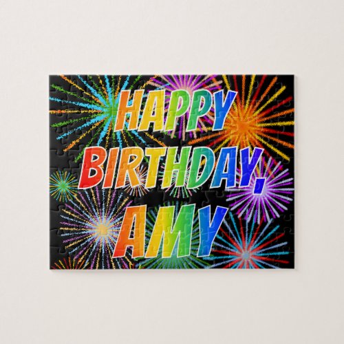 First Name AMY Fun HAPPY BIRTHDAY Jigsaw Puzzle