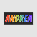 [ Thumbnail: First Name "Andrea": Fun Rainbow Coloring Name Tag ]