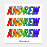 [ Thumbnail: First Name "Andrew" W/ Fun Rainbow Coloring Sticker ]