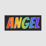 [ Thumbnail: First Name "Angel": Fun Rainbow Coloring Name Tag ]