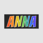 [ Thumbnail: First Name "Anna": Fun Rainbow Coloring Name Tag ]