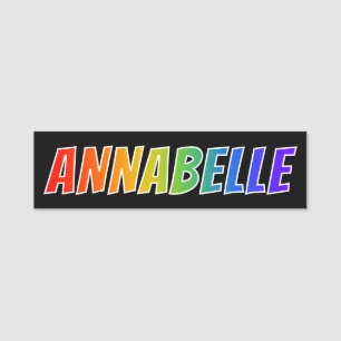 First Name "ANNABELLE": Fun Rainbow Coloring Tag